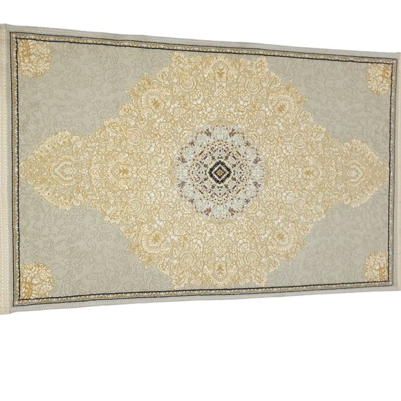 New 100% Wool Turkish Rug Doormat Beige Brown 2x1 Cotton Base 221118AMNBTP10CBBB